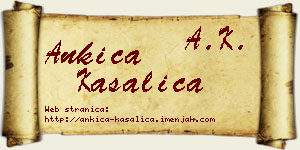 Ankica Kasalica vizit kartica